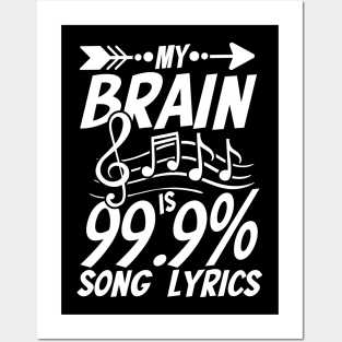 My Brain Is 99.9% Song Lyrics Posters and Art